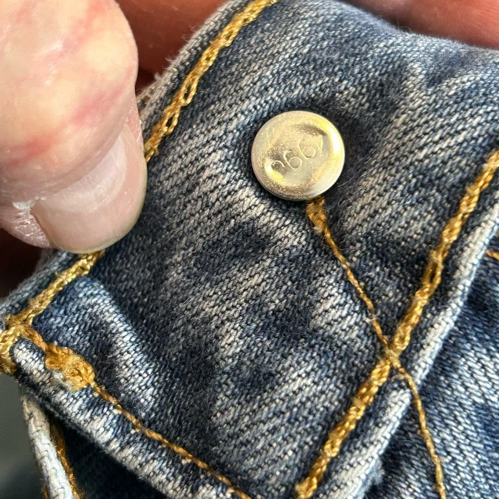 EUC VINTAGE LEVIS XX 501s JEANS SIZE 43x38 STRAIGHT LEG ORIGINALS.VSTITCH - Picture 9 of 17
